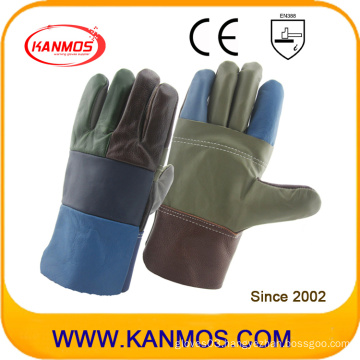 Rainbow Cowhide Furniture Industrial Safety Leather Work Gloves (31010)